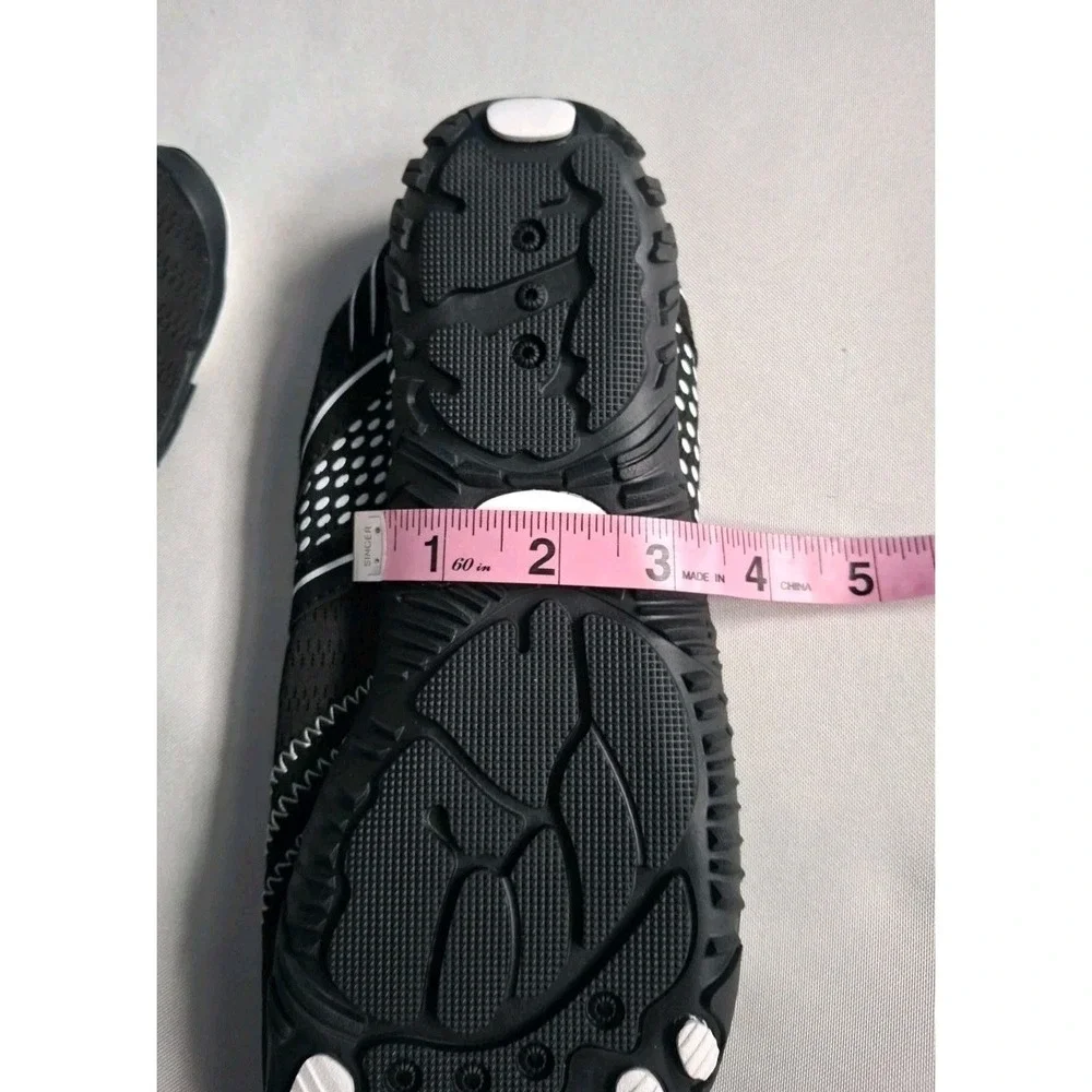 Men's Black Slip-On Water-Friendly Athletic Sandals with Yellow Insole